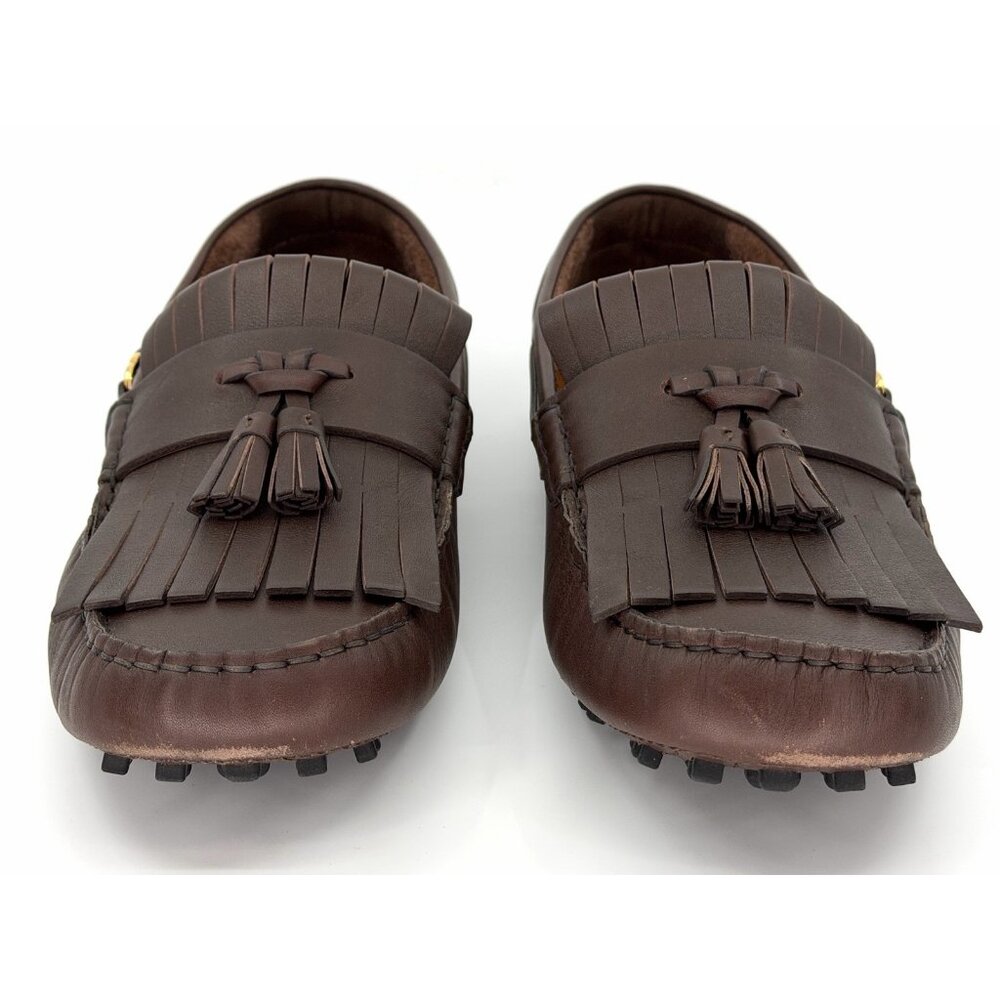 Gucci Shoes Mens Driver Interlocking G Logo Leather Moccasins Italy US Size 12 - Picture 6 of 16